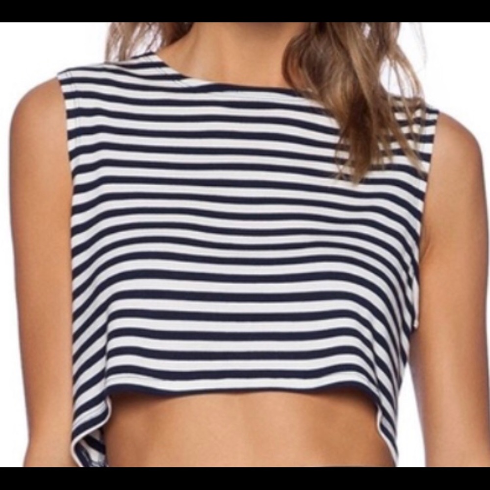Lovers + Friends striped crop top